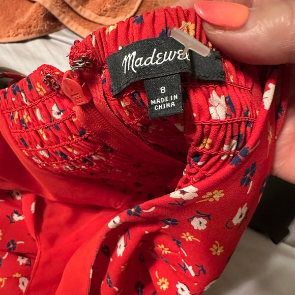 Madewell Red Floral Jumpsuit - Picture 6 of 8